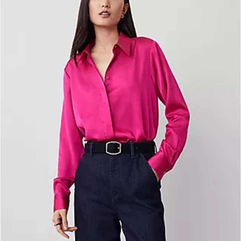 Ann Taylor Satin Essential Shirt
